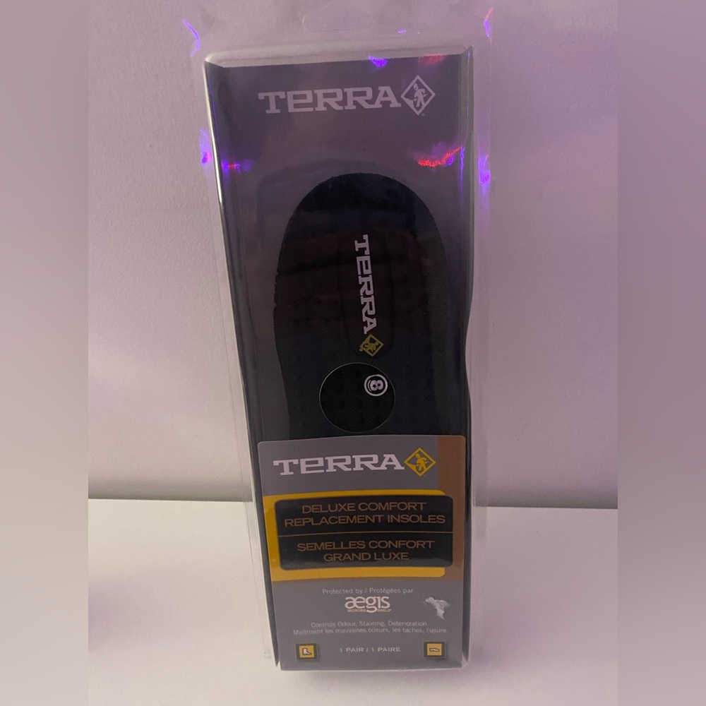 Terra Black Deluxe Comfort Replacement Insoles- New